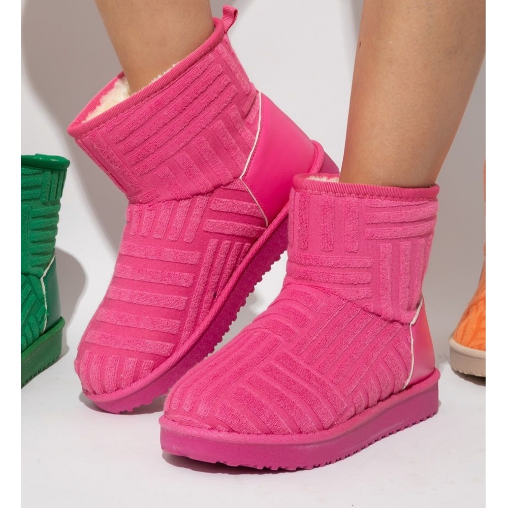 Hot Pink Fabric Bootie (Suggest To Go in Size)